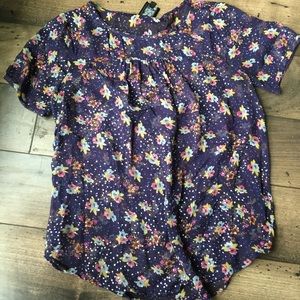 EUC Ella Moss sheer floral top, size XS